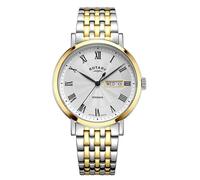 Rotary Mens Watch 2tone Bracelet GB05421/01 day & date RRP £189.00