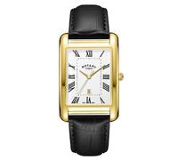 Rotary Gents Heritage Astoria White Dial Black Leather Strap Watch