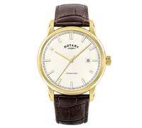 Rotary Gents Heritage Cream Dial Brown Leather Strap Automatic Watch