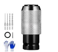 Rotary Hammer Adapter with Impact Drill Bits Set, Electric Hammer to Drill Converter, 4 Sizes Rotary Hammer Adapter, Easily Convert Your Drill, Boost Your Drilling (#F-6+8+10+12mm)