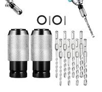 Rotary Hammer Adapter with Impact Drill Bits Set, Electric Hammer to Drill Converter, Ultimate Rotary Hammer Adapter & Impact Drill Bits Set, Drill Wrench to Hammer Conversion Convert (2Set)