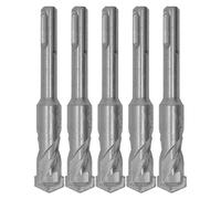 Rotary Hammer Drill Bit 5Pcs Carbide Tip Spiral 2 Flutes Impact Drill Bit for Brick Stone Concrete Block 110mm (18mm)