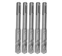 Rotary Hammer Drill Bit 5Pcs Carbide Tip Spiral 2 Flutes Impact Drill Bit for Brick Stone Concrete Block 110mm (14mm)