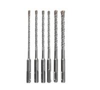 Rotary Hammer Drill Bit Set, 160mm Length Hammer Drill Bits 4/5/6/7/8/9pcs Cross Tip Electric Hammer Masonry Drill Bits Electric Hammer Masonry Drill Bits Practical