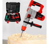 Rotary Hammer Drill Electric & Cordless 2200W SDS Plus Demolition Concrete Breaker 220V Impact Energy 360 °Rotary Drill Force Jack Hammer with Bits, Depth Gauge & Carrying Case