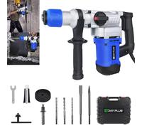 Rotary Hammer Drill SDS-Plus,Electric Corded Drills with Drill Bits&Chisels,Heavy Duty Percussion Drill,Wall Drill 1080W with 6 Adjustable Speed & 360°Rotation for impacting/Chiseling/Drilling