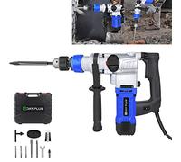 Rotary Hammer Drill, SDS-Plus Heavy Duty Hammer Drills Corded for Concrete Stone, Safety Clutch 3 Functions with Vibration Control, Grease, Chisels, Drill Bits, Case