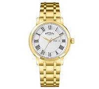 Rotary Heritage Men's White Dial & Gold Tone Bracelet Watch
