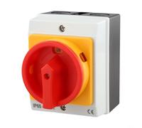 Rotary Isolator Switch 4P 20A 440V IP65 Weatherproof Industrial Main Switch with 4-Pin Silver Contacts for Outdoor Rated High Voltage Applications, UKP Circuit Breaker