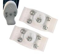 Rotary Knob Outdoor - Ice Cleats for Shoes and Boots, 2 x Rotating Snow with 5 Spikes, Snow Traction Lamps, Mountaineering Ice Grips, Boot Ice Grippers for Men and Women