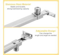 Rotary knob window opening limiter with 7 adjustable locking positions, stainless steel and zinc alloy materials, designed to secure inward and outward opening windows (A)