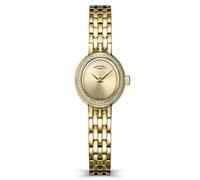Rotary Ladies Cocktail Champagne Dial Gold Plated Stainless Steel Bracelet Stone Set Watch