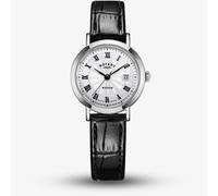 Rotary Ladies Heritage Black Leather Strap Watch LS05420/01