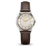 Rotary Ladies Heritage White Dial Stainless Steel Brown Leather Strap