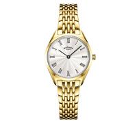 Rotary Women's Ultra Slim Watch with Stainless Steel Strap & Deployment Clasp LB08013/01 (Gold)