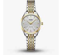 Rotary Ladies Ultra Slim Two-Tone Silver Dial Watch LB08011/02