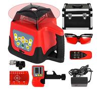 Rotary Laser Level Kit - 360° Self-Leveling with 500m Range, Waterproof High-Precision Construction Laser for Outdoor Leveling, Grading, Alignment