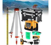 Rotary Laser Level Kit - 500m Range, Self-Leveling Measuring Equipment for Outdoor Use, Professional Grade Technology