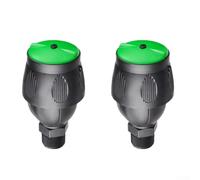 Rotary Lawn Sprinklers 2 Pack 360 Degree Spray Pattern 1/2 Inch Male Thread for Irrigation Hose Compatibility 550L H Flow (Green 350LH)