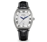 Rotary Men's 1895 Automatic Stainless Steel Black Leather Strap Watch