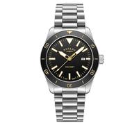 Rotary Men's Apex 10 Black Bezel & Dial Stainless Steel Bracelet Watch