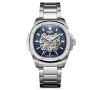Rotary Men's Apex 100 Automatic Skeleton Dial Blue Dial Stainless Steel Bracelet Watch