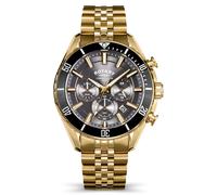 Rotary Men's Apex 100 Chronograph 100M Water Resistance Gold Plated Stainless Steel Bracelet Watch