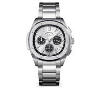 Rotary Mens Apex 100 Chronograph Silver Dial Stainless Steel Bracelet Watch