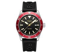 Rotary Men's Apex100 Stainless Steel Black Silicone Strap Watch