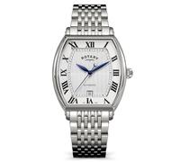 Rotary Men's Automatic Stainless Steel Bracelet White Dial 50m Watch