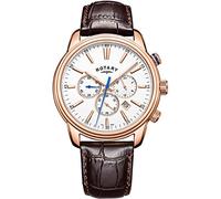 Rotary Mens Chronograph Quartz Watch with Leather Strap GS05084/06