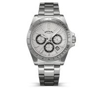 Rotary Men's Chronograph White Dial Stainless Steel Bracelet Watch