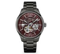Rotary Men's Greenwich Skeleton Automatic 100M Water Resistance Gun Stainless Steel Bracelet Watch