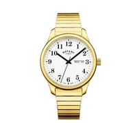Rotary Men's Heritage Altera White Dial Gold Tone Stainless Steel Expander Bracelet Watch