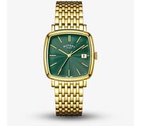 Rotary Mens Heritage Astoria Gold Plated Green Dial Watch RGB05308/24