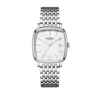 Rotary Men's Heritage Astoria Square White Dial Stainless Steel Bracelet Watch