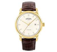 Rotary Men's Heritage Automatic Cream Dial Brown Leather Strap Watch