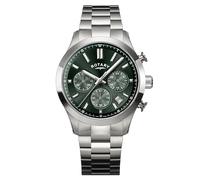 Rotary Men's Heritage Chronograph Stainless Steel Bracelet Watch