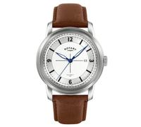 Rotary Men's Heritage Field Stainless Steel Brown Leather Strap Watch