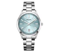 Rotary Men's Heritage Pale Blue Dial Stainless Steel Bracelet Watch