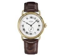 Rotary Men's Heritage Sherlock Gold Plated Stainlesss Steel Brown Leather Strap Watch