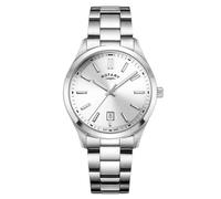 Rotary Mens Heritage Silver Dial SS Bracelet Watc One Size Silver