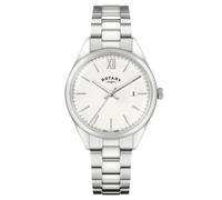 Rotary Men's Heritage White Dial Stainless Steel Bracelet Watch