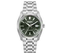 Rotary Men's Lumen Green Dial Stainless Steel Bracelet Watch