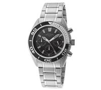 Rotary Men's Quartz Watch with Black Dial Chronograph Display and Silver Stainless Steel Bracelet GB00108/04