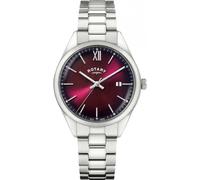 Rotary Men's Heritage Burgundy Dial Stainless Steel Bracelet Watch