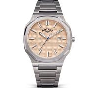 Rotary Men's Heritage Champagne Octagonal Stainless Steel Bracelet Watch