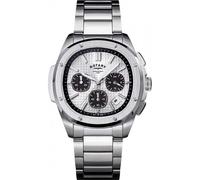 Rotary Mens Apex 100 Chronograph Silver Dial Stainless Steel Bracelet Watch