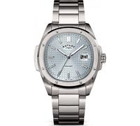 Rotary Men's Apex 100 Pale Blue Dial 100M Water Resistance Stainless Steel Bracelet Watch