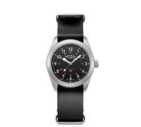 Rotary Men's RW 1895 Field Watch Black Leather Strap Watch